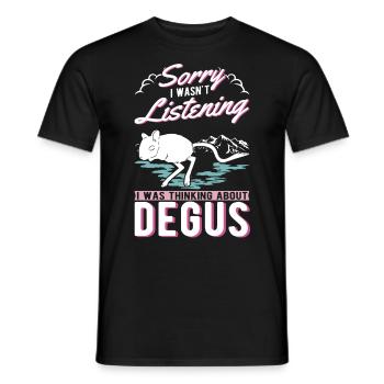 Degu Cadeau Arbuste Rat Forest Degu - T-shirt homme - noir - Devant - AI Model Male 178 light (178cm)