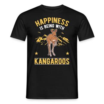 Kangaroo Luck Australian Kangaroo - Men's T-Shirt - black - Front - AI Model Male 178 light (178cm)