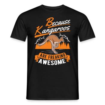 Parce que les kangourous sont des kangourous géniaux - T-shirt homme - noir - Devant - AI Model Male 178 light (178cm)