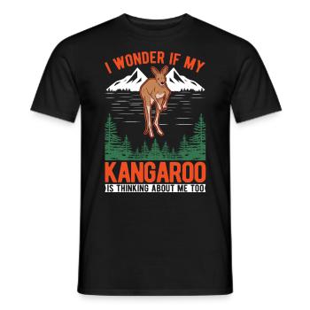 Australisches Känguru Australien Kangaroo - Männer T-Shirt - Schwarz - Vorne - AI Model Male 178 light (178cm)