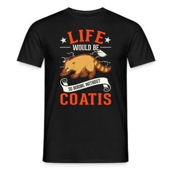 Coati Gift Proboscis Bear Coati - Men's T-Shirt - black - Front - AI Model Male 178 light (178cm)