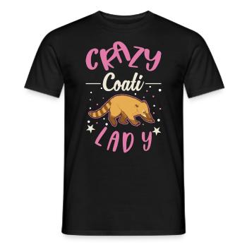Femme coati folle - T-shirt homme - noir - Devant - AI Model Male 178 light (178cm)