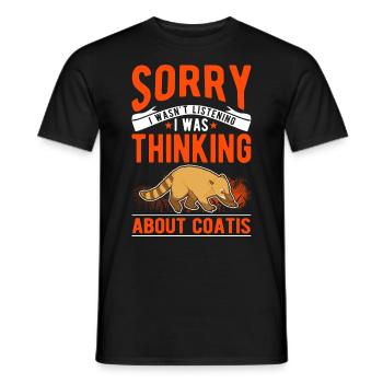 Coati Gift Proboscis Bear Coati - Men's T-Shirt - black - Front - AI Model Male 178 light (178cm)