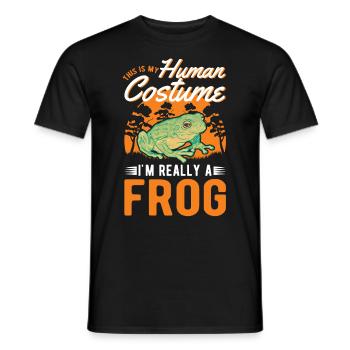 Grenouille Halloween Rainette - T-shirt homme - noir - Devant - AI Model Male 178 light (178cm)