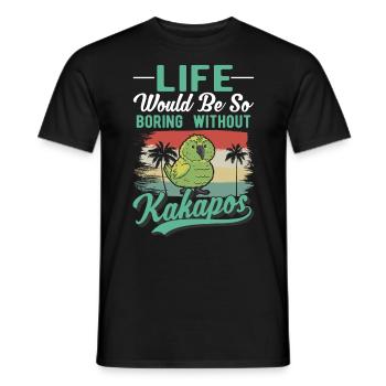 Kakapo Bird Night Parrot - Men's T-Shirt - black - Front - AI Model Male 178 light (178cm)