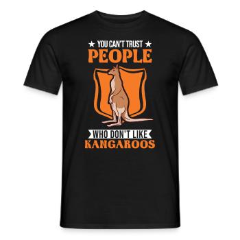 Kangaroo Australia Australian Kangaroo - Men's T-Shirt - black - Front - AI Model Male 178 light (178cm)
