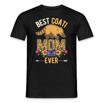 Meilleure maman coati - T-shirt homme - noir - Devant - AI Model Male 178 light (178cm)