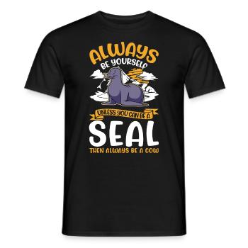 Seal Gift Sea Lion Seal Sea Lion - Men's T-Shirt - black - Front - AI Model Male 178 light (178cm)
