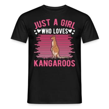 Kangourou australien Kangourou - T-shirt homme - noir - Devant - AI Model Male 178 light (178cm)