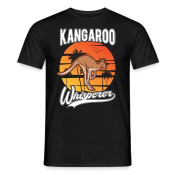Kangaroo Whisperer Australia Kangaroo - Men's T-Shirt - black - Front - AI Model Male 178 light (178cm)