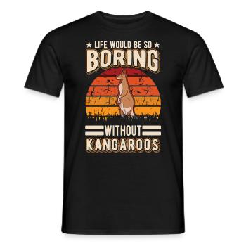 Kangourou australien Kangourou australien - T-shirt homme - noir - Devant - AI Model Male 178 light (178cm)