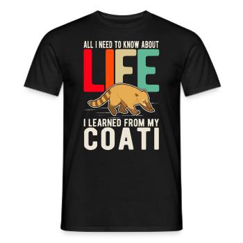 Coati Gift Proboscis Bear Coati - Men's T-Shirt - black - Front - AI Model Male 178 light (178cm)
