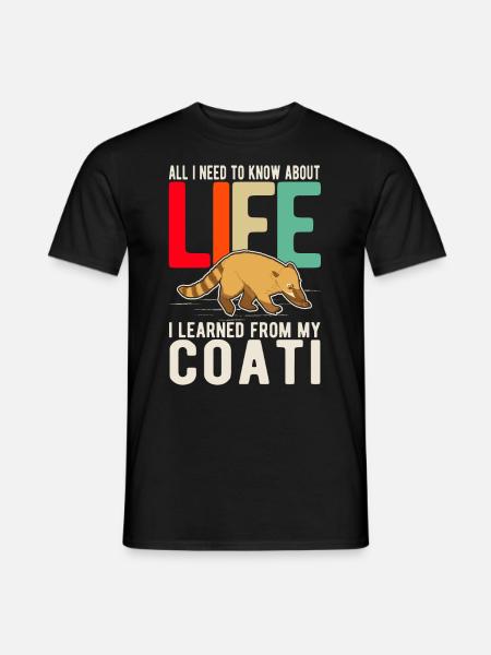 Nasenbär Geschenk Rüsselbär Coati - Männer T-Shirt - Schwarz