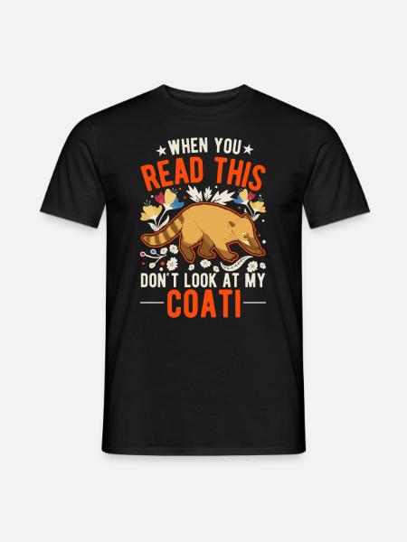 Nasenbär Geschenk Rüsselbär Coati - Männer T-Shirt - Schwarz
