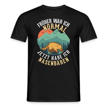 I used to be normal Now I have coatis - Men's T-Shirt - black - Front - AI Model Male 178 light (178cm)