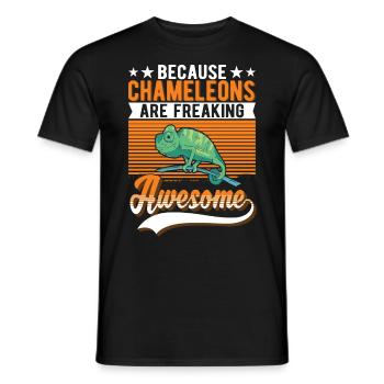 Porque los camaleones son un camaleón increíble - Camiseta hombre - negro - delante - AI Model Male 178 light (178cm)