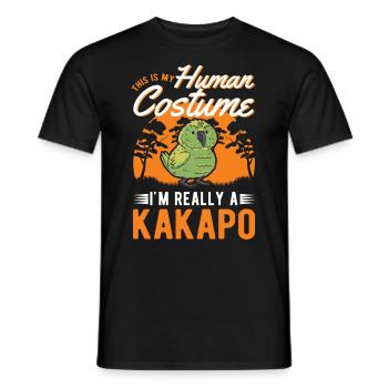 Kakapo Halloween Bird Night Parrot - Men's T-Shirt - black - Front - AI Model Male 178 light (178cm)