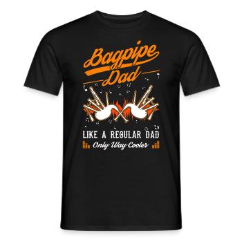 Bagpipes Father Bagpipers Dad - Men's T-Shirt - black - Front - AI Model Male 178 light (178cm)