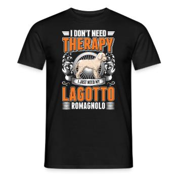Lagotto Romagnolo Thérapie Chien d’Eau - T-shirt homme - noir - Devant - AI Model Male 178 light (178cm)