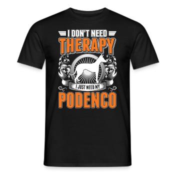 Podenco Therapy Ibizan Hound - Men's T-Shirt - black - Front - AI Model Male 178 light (178cm)