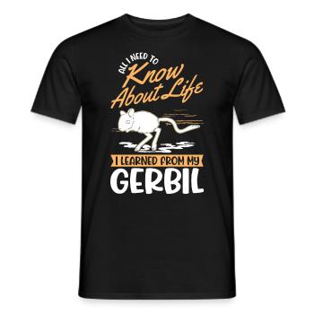 Gerbil Gift Racing Rat Gerbil - Men's T-Shirt - black - Front - AI Model Male 178 light (178cm)