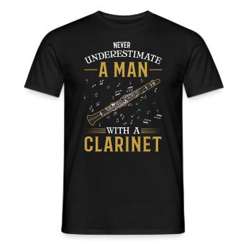 Clarinettes Homme Clarinettiste Clarinettiste - T-shirt homme - noir - Devant - AI Model Male 178 light (178cm)