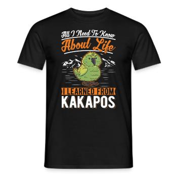Kakapo Bird Night Parrot - Men's T-Shirt - black - Front - AI Model Male 178 light (178cm)