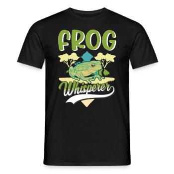 Frosch Flüsterer Geschenk Laubfrosch - Männer T-Shirt - Schwarz - Vorne - AI Model Male 178 light (178cm)