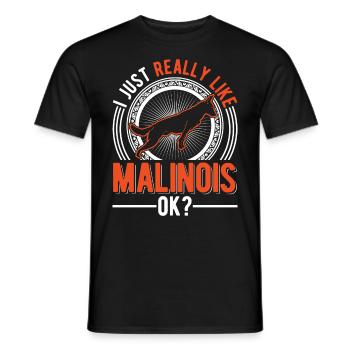 Belgian Malinois Mechelse Herder - Men's T-Shirt - black - Front - AI Model Male 178 light (178cm)