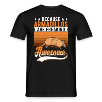 Parce que les tatous sont géniaux Gürteltier - T-shirt homme - noir - Devant - AI Model Male 178 light (178cm)
