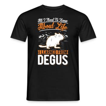 Degu Shrub Rat Forest Degu - Men's T-Shirt - black - Front - AI Model Male 178 light (178cm)