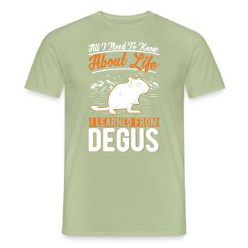 Degu Strauchratte Walddegu - Männer T-Shirt - Sage - Vorne - AI Model Male 178 light (178cm)