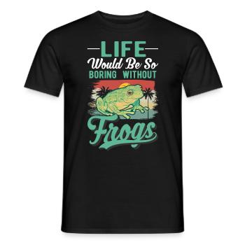 Grenouille cadeau Rainette - T-shirt homme - noir - Devant - AI Model Male 178 light (178cm)