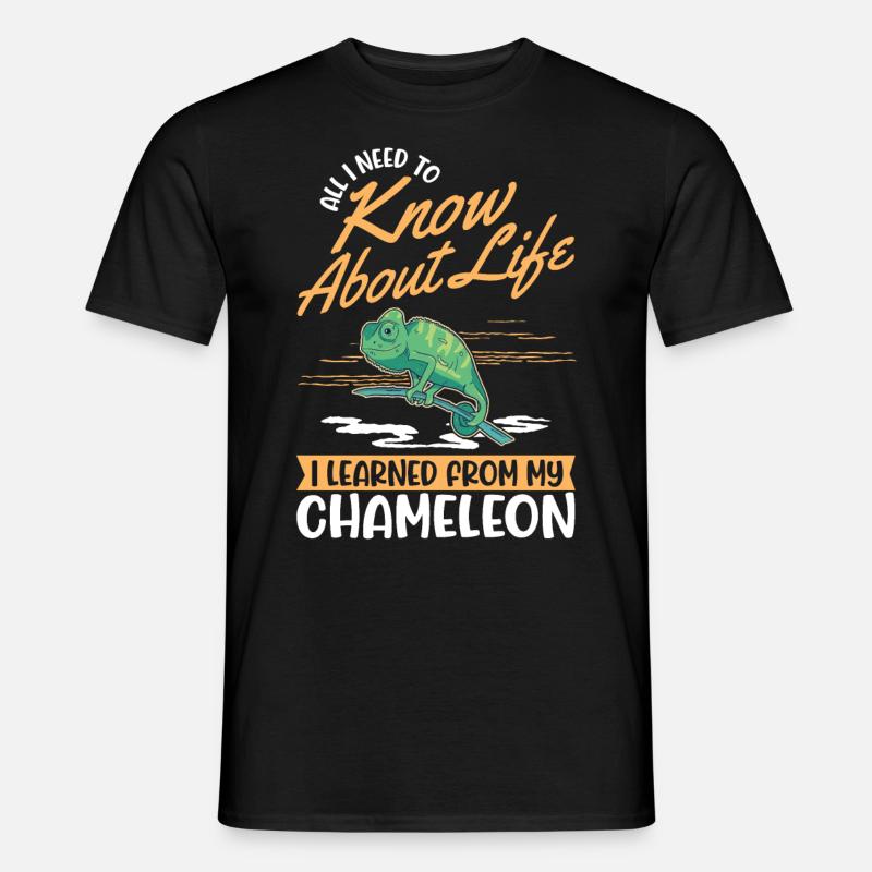 Chamäleon Geschenk Chameleon - Männer T-Shirt - Schwarz