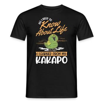 Kakapo Bird Night Parrot - Men's T-Shirt - black - Front - AI Model Male 178 light (178cm)