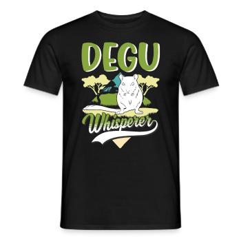 Degu Whisperer Forest Degu - Men's T-Shirt - black - Front - AI Model Male 178 light (178cm)