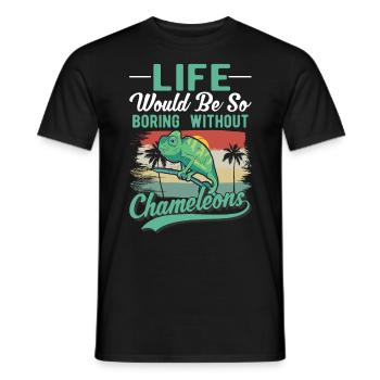 Caméléon Cadeau Caméléon - T-shirt homme - noir - Devant - AI Model Male 178 light (178cm)