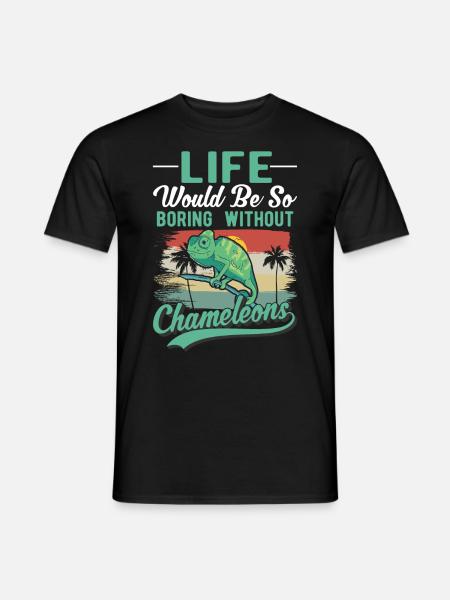 Caméléon Cadeau Caméléon - T-shirt homme - noir