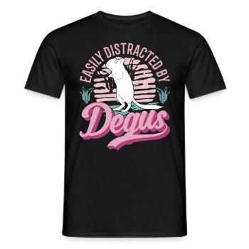 Degu Gift Shrub Rat Forest Degu - Men's T-Shirt - black - Front - AI Model Male 178 light (178cm)
