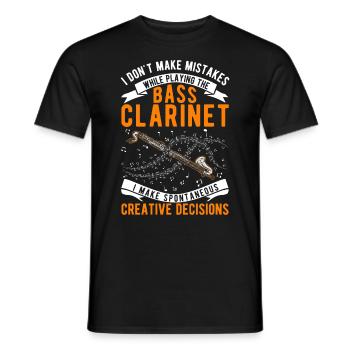 Clarinette basse Choix créatifs - T-shirt homme - noir - Devant - AI Model Male 178 light (178cm)