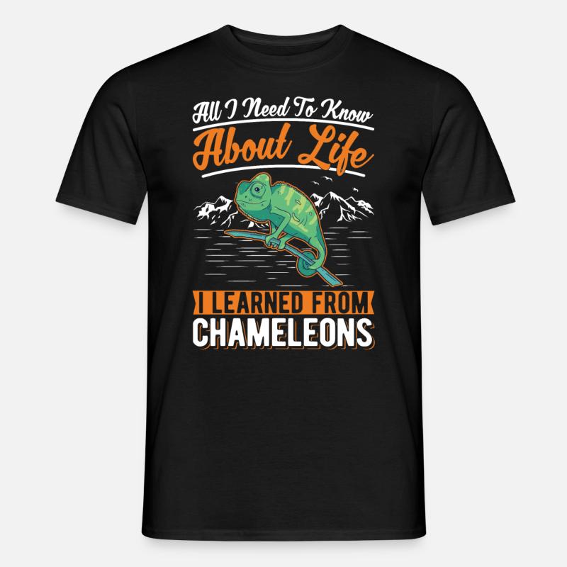 Chamäleon - Männer T-Shirt - Schwarz