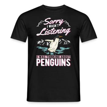 Pinguin Penguin Kaiserpinguin Gelbaugenpinguin - Männer T-Shirt - Schwarz - Vorne - AI Model Male 178 light (178cm)
