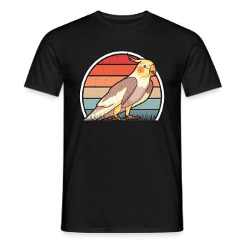 Budgie Retro Welli Vintage - Men's T-Shirt - black - Front - AI Model Male 178 light (178cm)