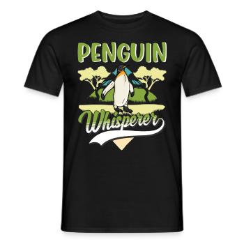 Pinguin Flüsterer Penguin - Männer T-Shirt - Schwarz - Vorne - AI Model Male 178 light (178cm)