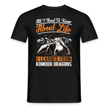 Komodowaran Komododrache Waran - Männer T-Shirt - Schwarz - Vorne - AI Model Male 178 light (178cm)