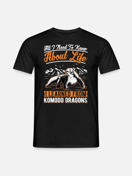 Komodowaran Komododrache Waran - Männer T-Shirt - Schwarz