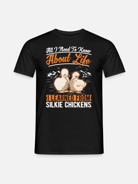 Silk Chicken Silkie Chicken - Men's T-Shirt - black