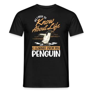 Pingouin Cadeau Pingouin - T-shirt homme - noir - Devant - AI Model Male 178 light (178cm)