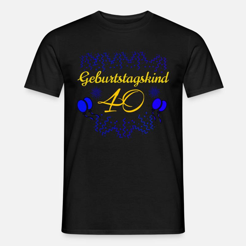 Geburtstagskind Tshirt 40 - Männer T-Shirt - Schwarz