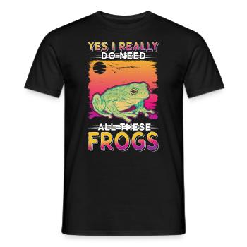Grenouille cadeau Rainette - T-shirt homme - noir - Devant - AI Model Male 178 light (178cm)